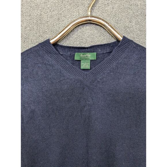 Marshall Fields Cashmere Sweater Mens Large V-Neck Classic Basic Preppy - Picture 2 of 9